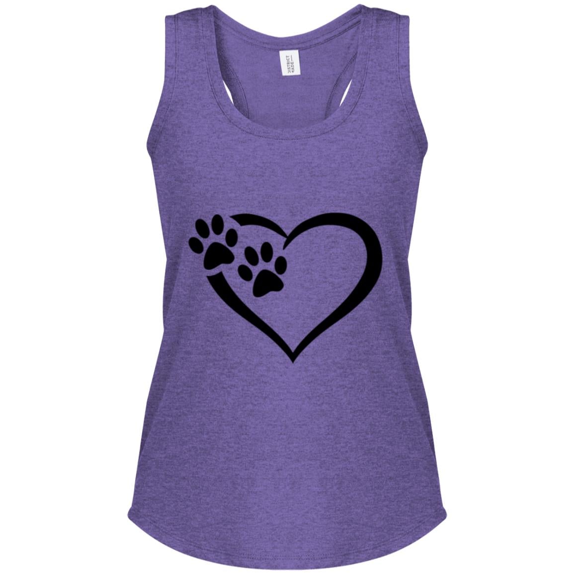 Relaxed Fit Paws Of Passion Tank Top Purple Frost - Loyalty Vibes