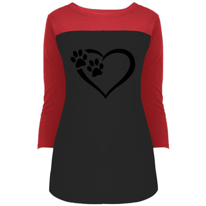 Juniors' Paws Of Passion T-Shirt New Red Black - Loyalty Vibes