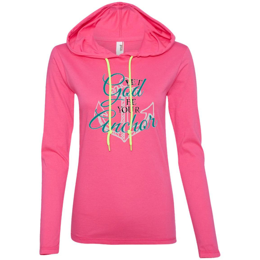 God's Anchor T-Shirt Hoodie Hot Pink Neon Yellow - Loyalty Vibes