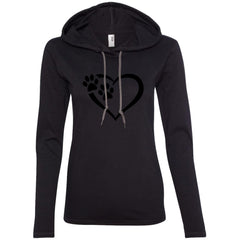 Paws Of Passion Slim Fit Hoodie Black/Dark Grey - Loyalty Vibes