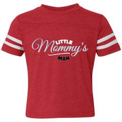 Mommy's Little Man Toddler Football T-Shirt Vintage Red/White - Loyalty Vibes