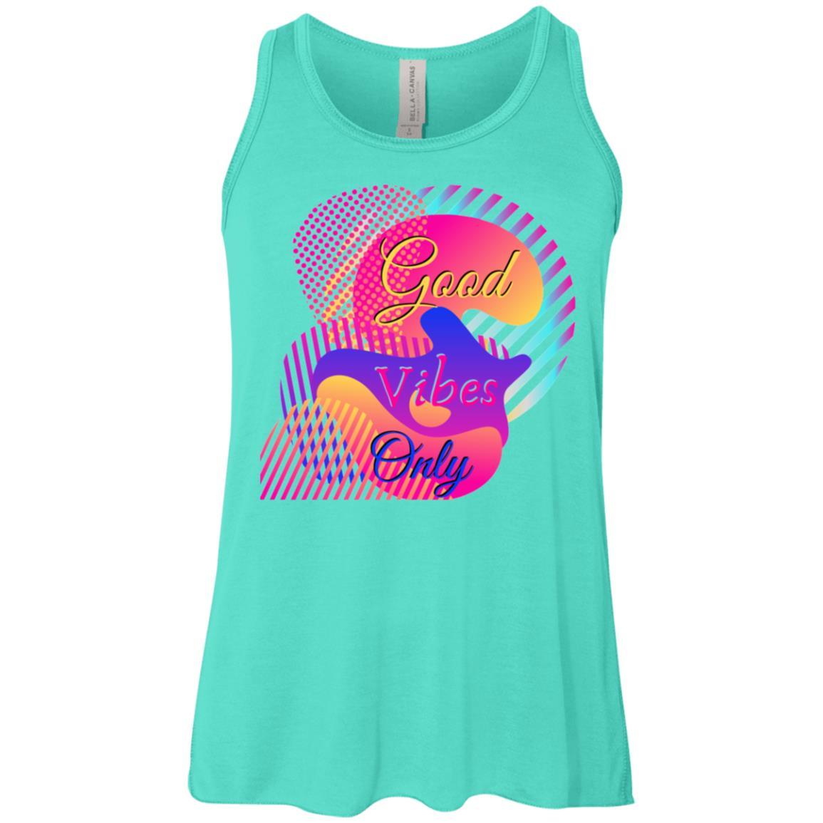Good Vibes Only Tank Gift For Daughter Perfect For Spring Summer Tank Teal - Loyalty Vibes