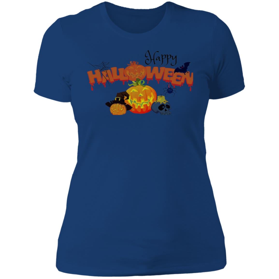 Slim Fit Happy Halloween Graphic T-Shirt Royal - Loyalty Vibes