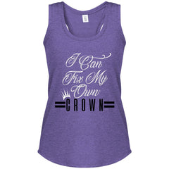 I Can Fix My Own Crown Women's Racerback Tank Top Purple Frost - Loyalty Vibes
