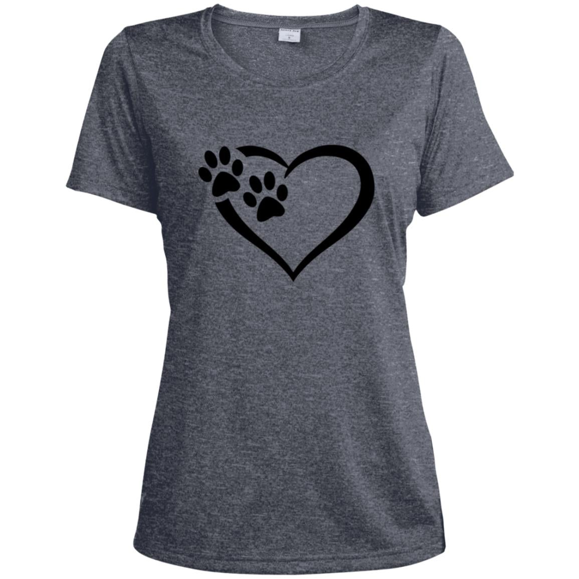 Women's Paws Of Passion T-Shirt True Navy Heather - Loyalty Vibes