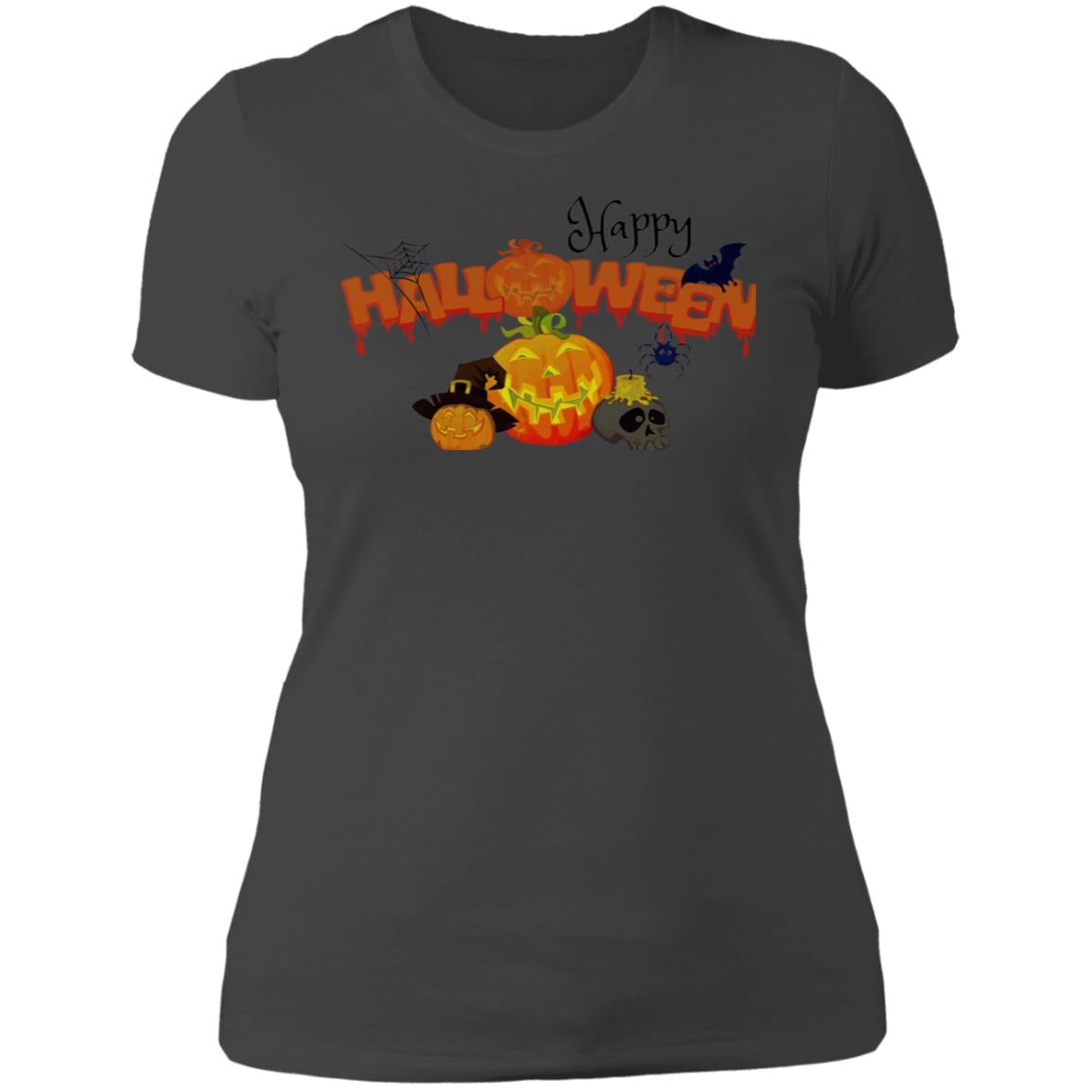 Slim Fit Happy Halloween Graphic T-Shirt Heavy Metal - Loyalty Vibes