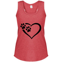 Relaxed Fit Paws Of Passion Tank Top Red Frost - Loyalty Vibes