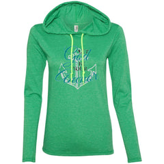 God's Anchor T-Shirt Hoodie Heather Green Neon Yellow - Loyalty Vibes