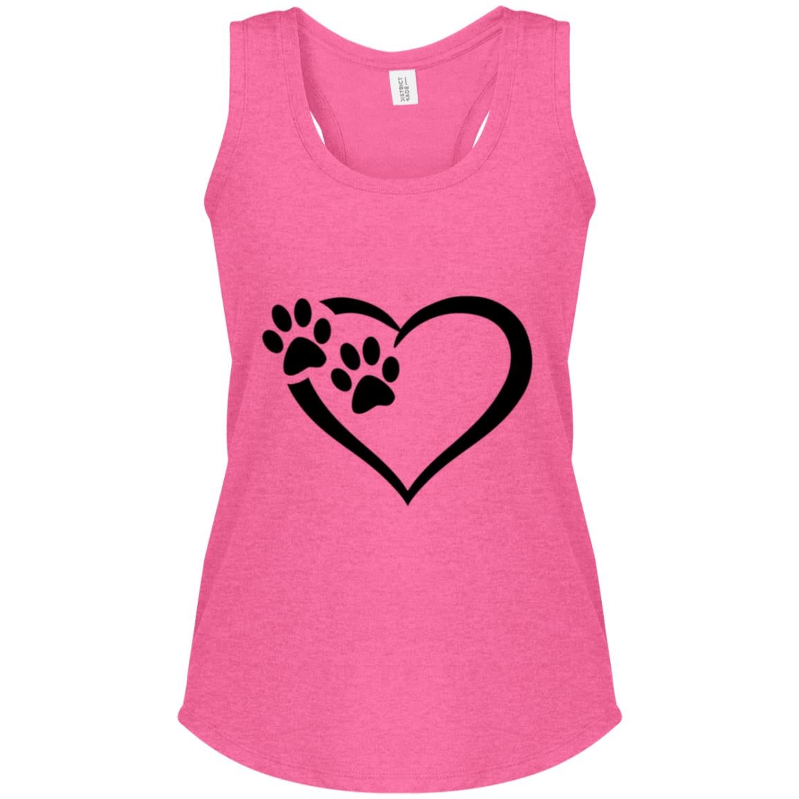 Relaxed Fit Paws Of Passion Tank Top Fuchsia Frost - Loyalty Vibes