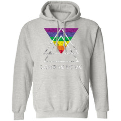 LGBT Love Is Love Pullover Hoodie Ash - Loyalty Vibes