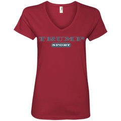 Trump Supporters 2020 V-Neck T-Shirt - Sport Edition Maroon - Loyalty Vibes