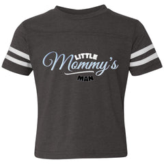 Mommy's Little Man Toddler Football T-Shirt Vintage Smoke/White - Loyalty Vibes