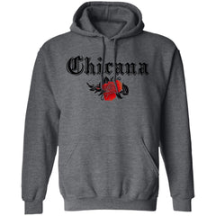 Chicana Pullover Hoodie Dark Heather - Loyalty Vibes