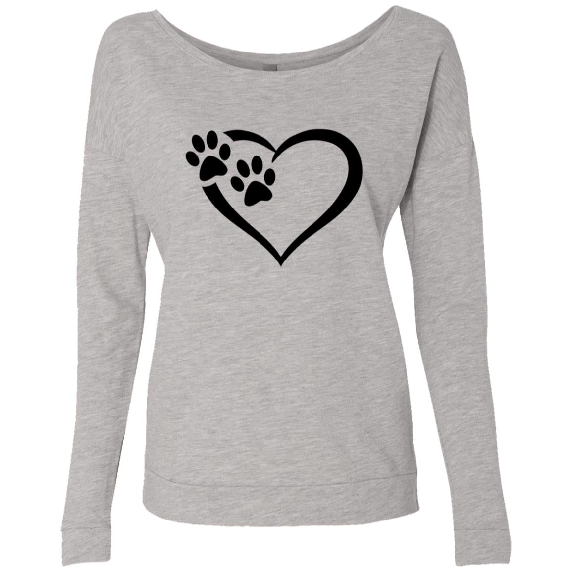 Ladies' Paws Of Passion Sweatshirt Heather Grey - Loyalty Vibes