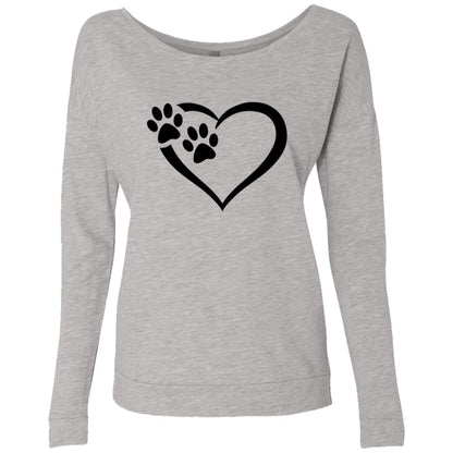 Ladies' Paws Of Passion Sweatshirt Heather Grey - Loyalty Vibes