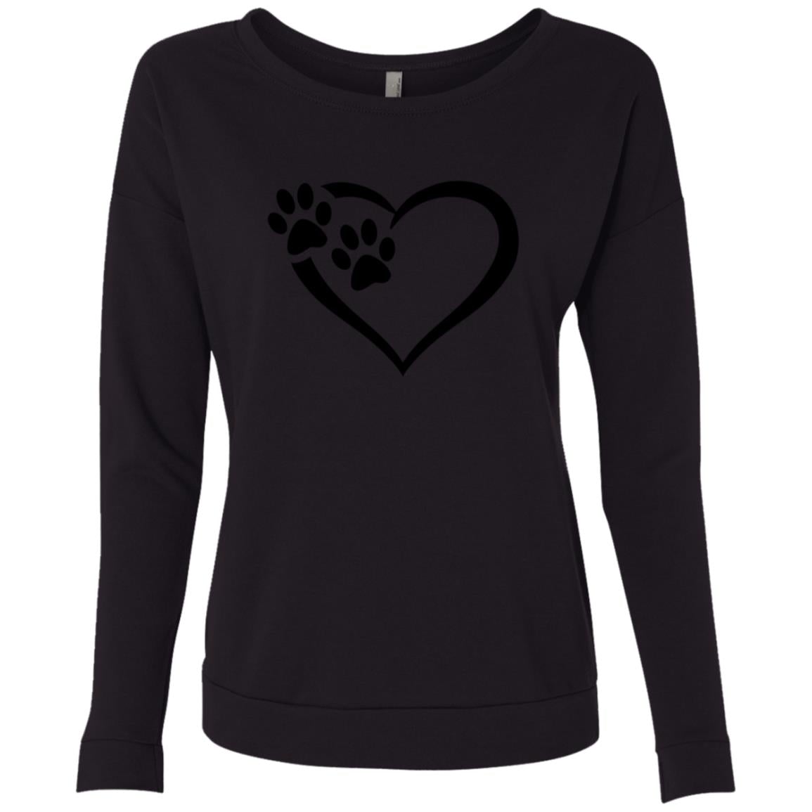 Ladies' Paws Of Passion Sweatshirt Black - Loyalty Vibes