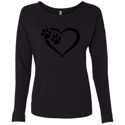 Ladies' Paws Of Passion Sweatshirt Black - Loyalty Vibes