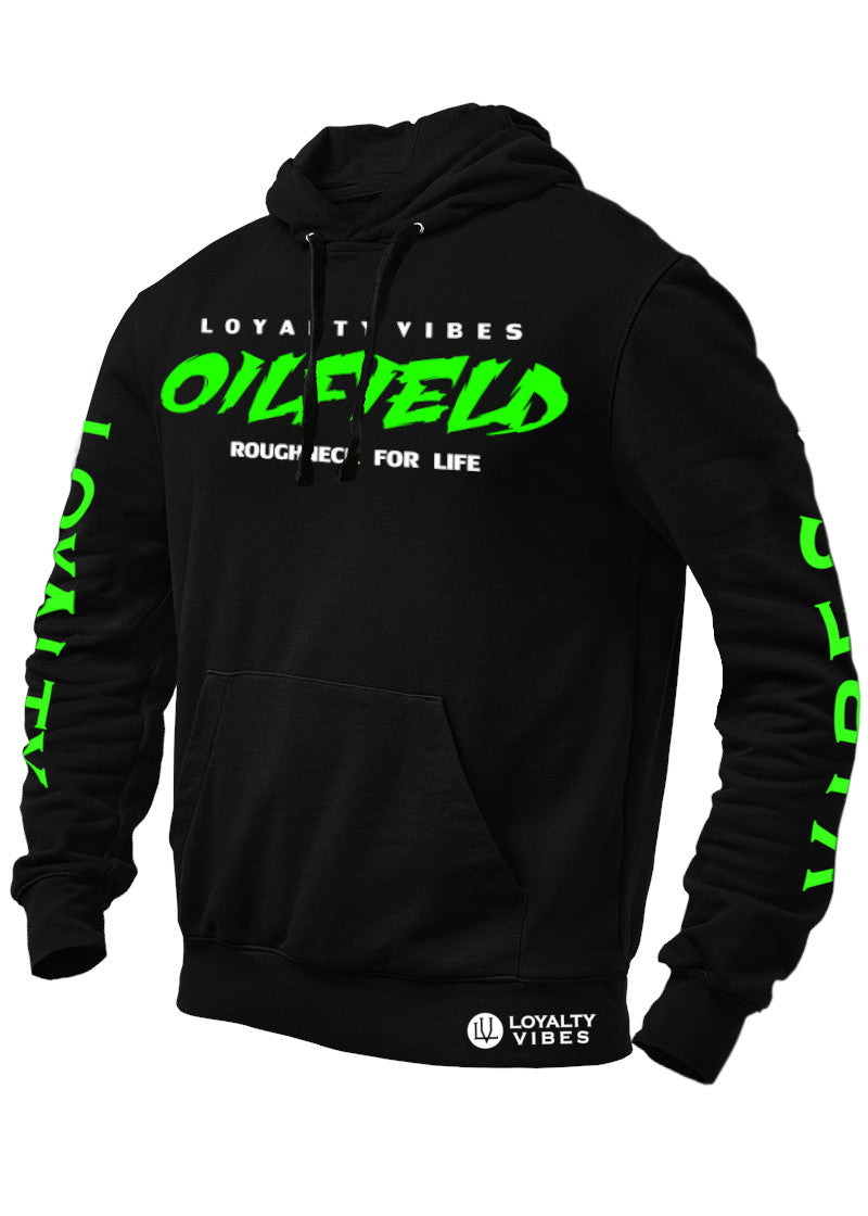 Oilfield Roughneck Hoodie Black / Green - Loyalty Vibes