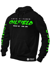 Oilfield Roughneck Hoodie Black / Green - Loyalty Vibes