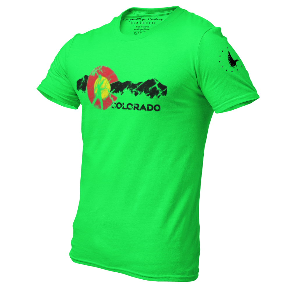 Adventures Of Colorado Graphic Tee Green Men's - Loyalty Vibes