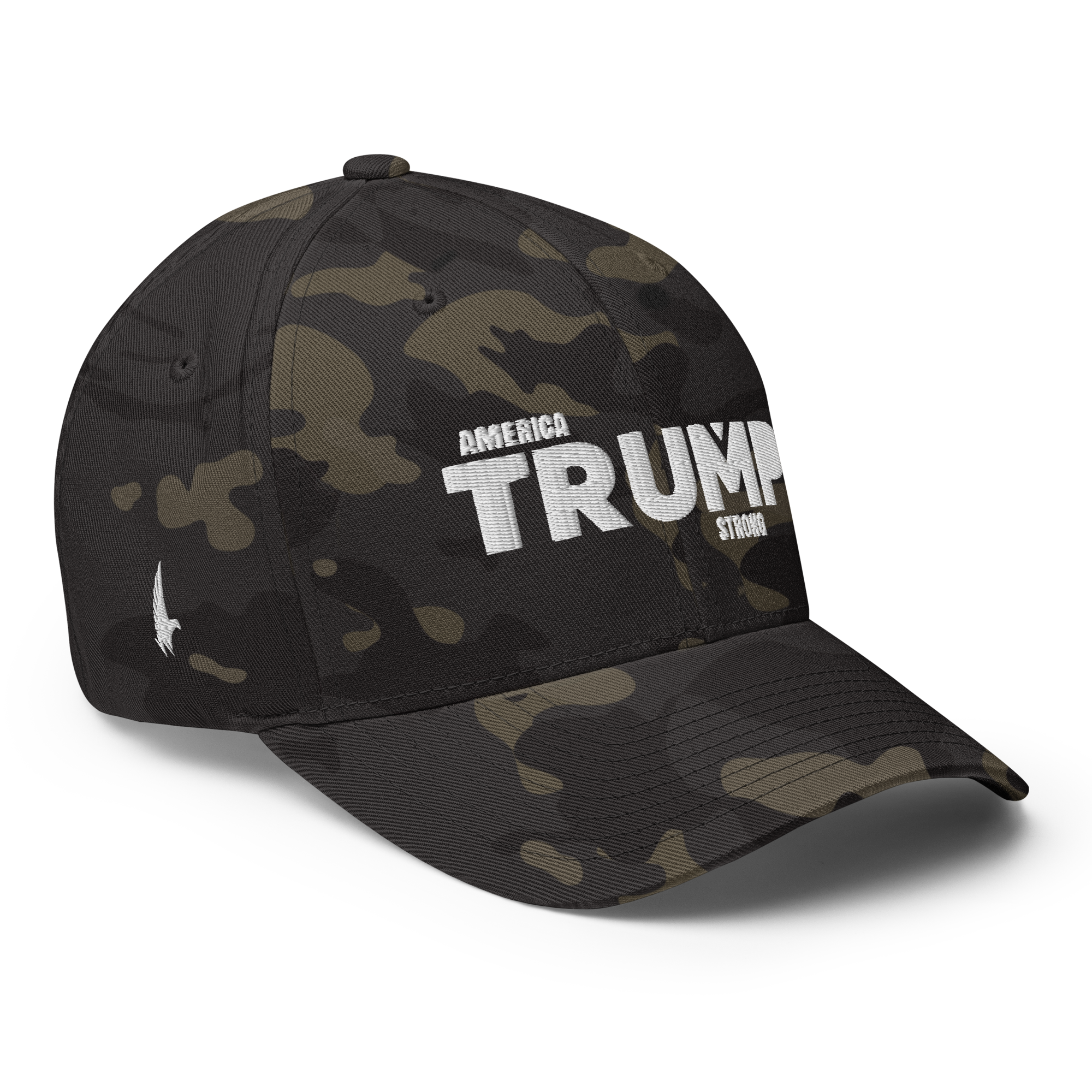 America Strong Trump Flexfit Hat - Urban Camo Fitted - Loyalty Vibes