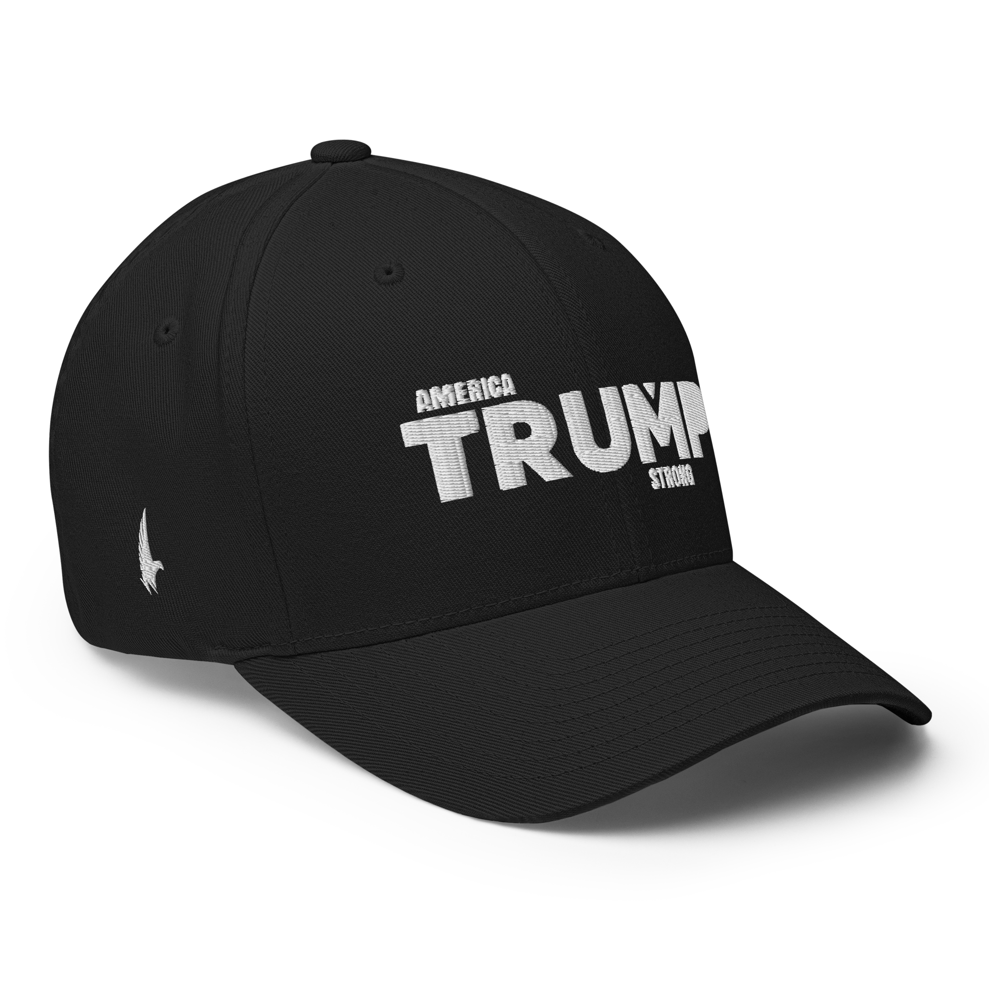 America Strong Trump Flexfit Hat Black Fitted - Loyalty Vibes