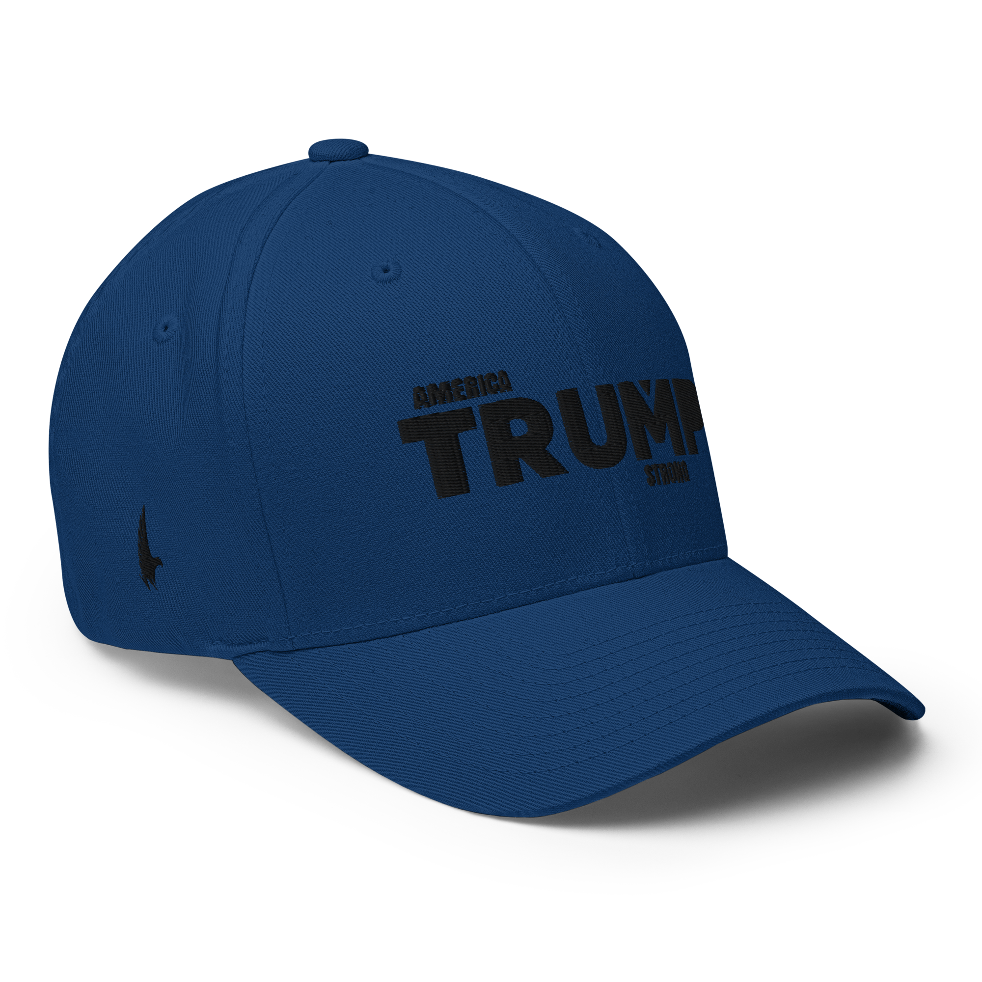 America Strong Trump Flexfit Hat Blue / Black Fitted - Loyalty Vibes