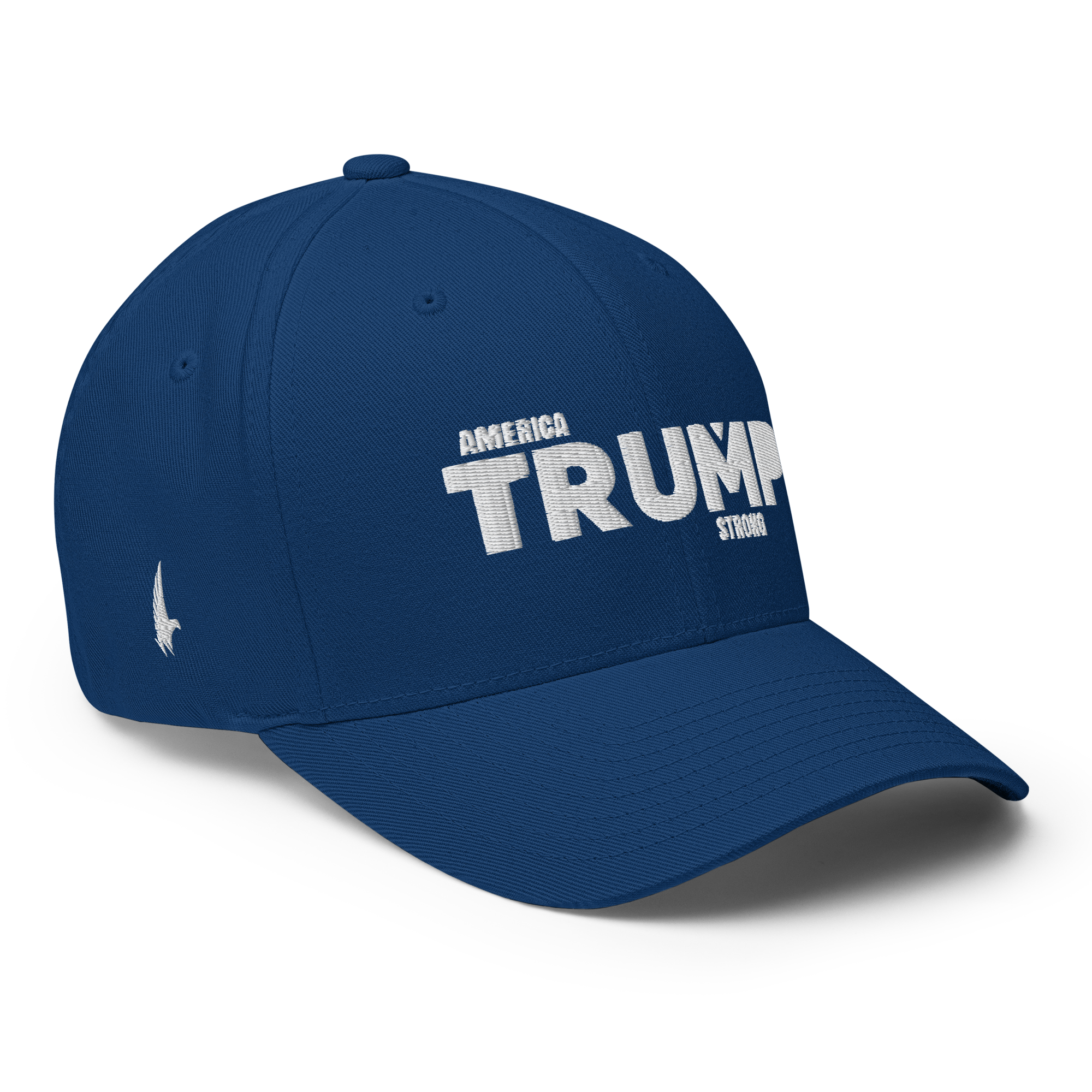 America Strong Trump Flexfit Hat Blue Fitted - Loyalty Vibes