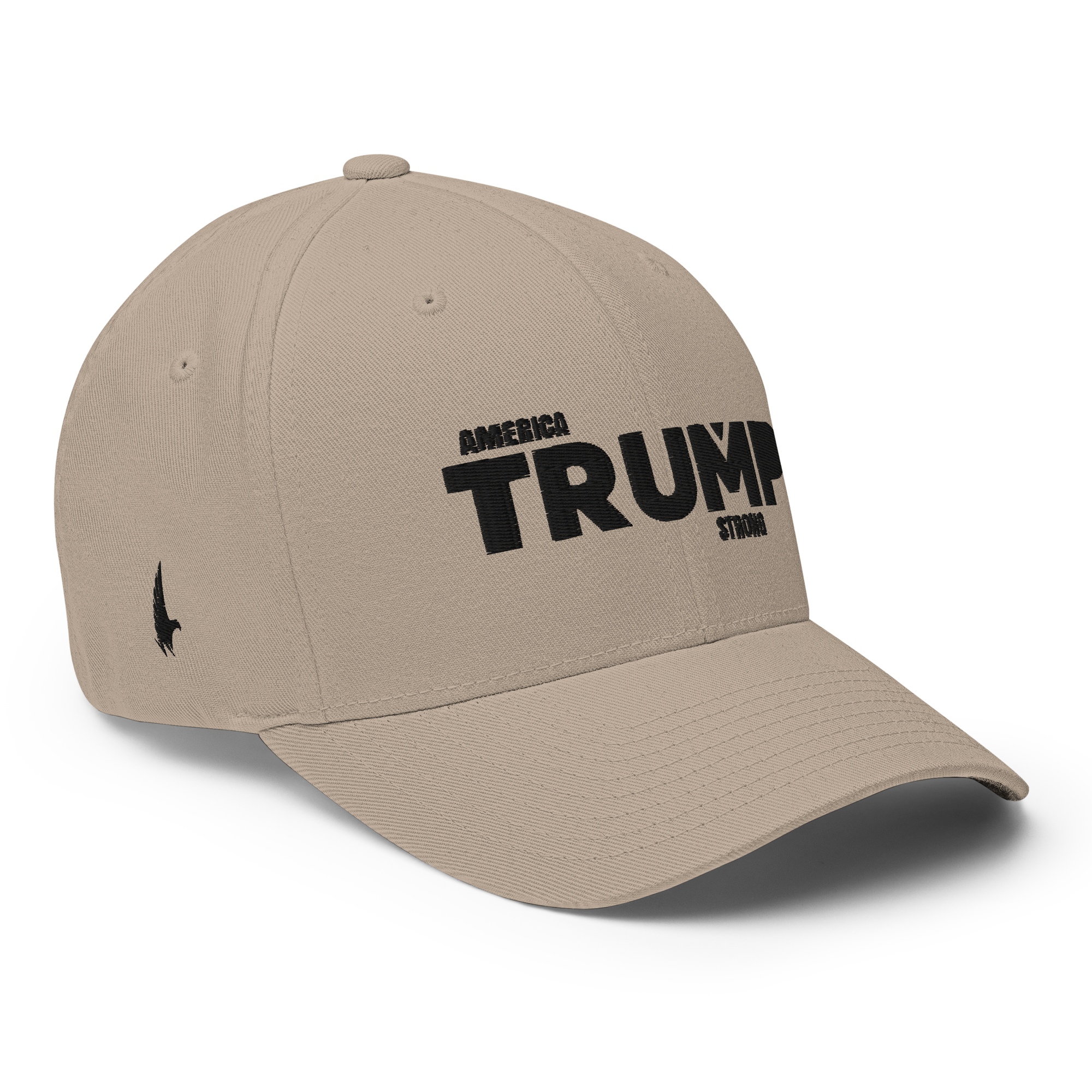 America Strong Trump Flexfit Hat Sandstone / Black Fitted - Loyalty Vibes