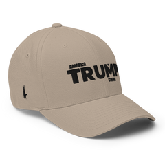 America Trump Strong Fitted Hat Sandstone/Black - Loyalty Vibes