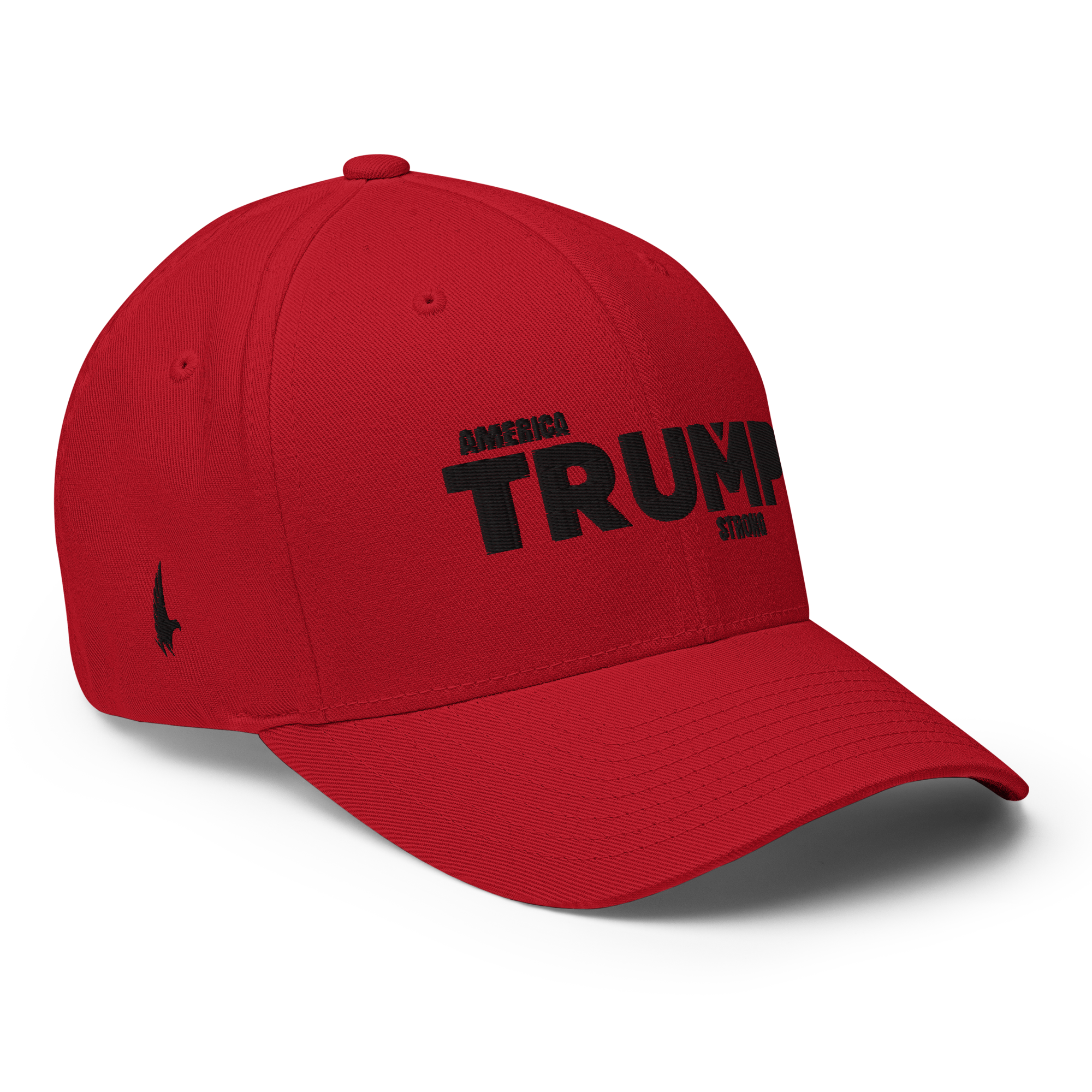 America Strong Trump Flexfit Hat - Red /Black Fitted - Loyalty Vibes