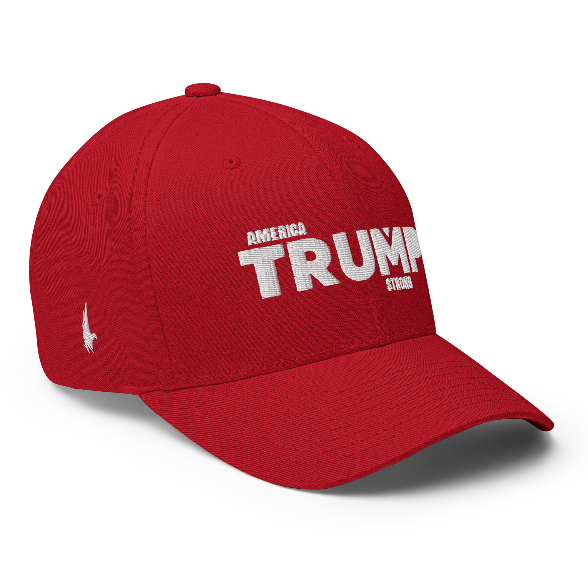 America Strong Trump Flexfit Hat - Red Fitted - Loyalty Vibes