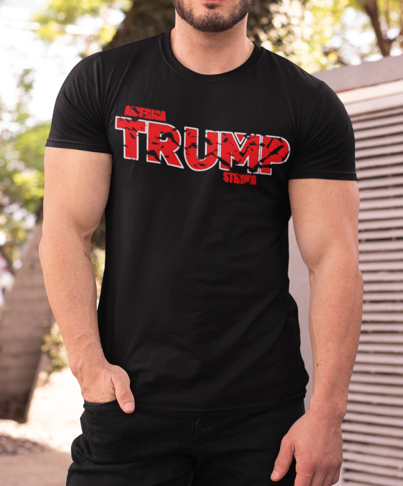 America Trump Strong T-Shirt Black Men's - Loyalty Vibes