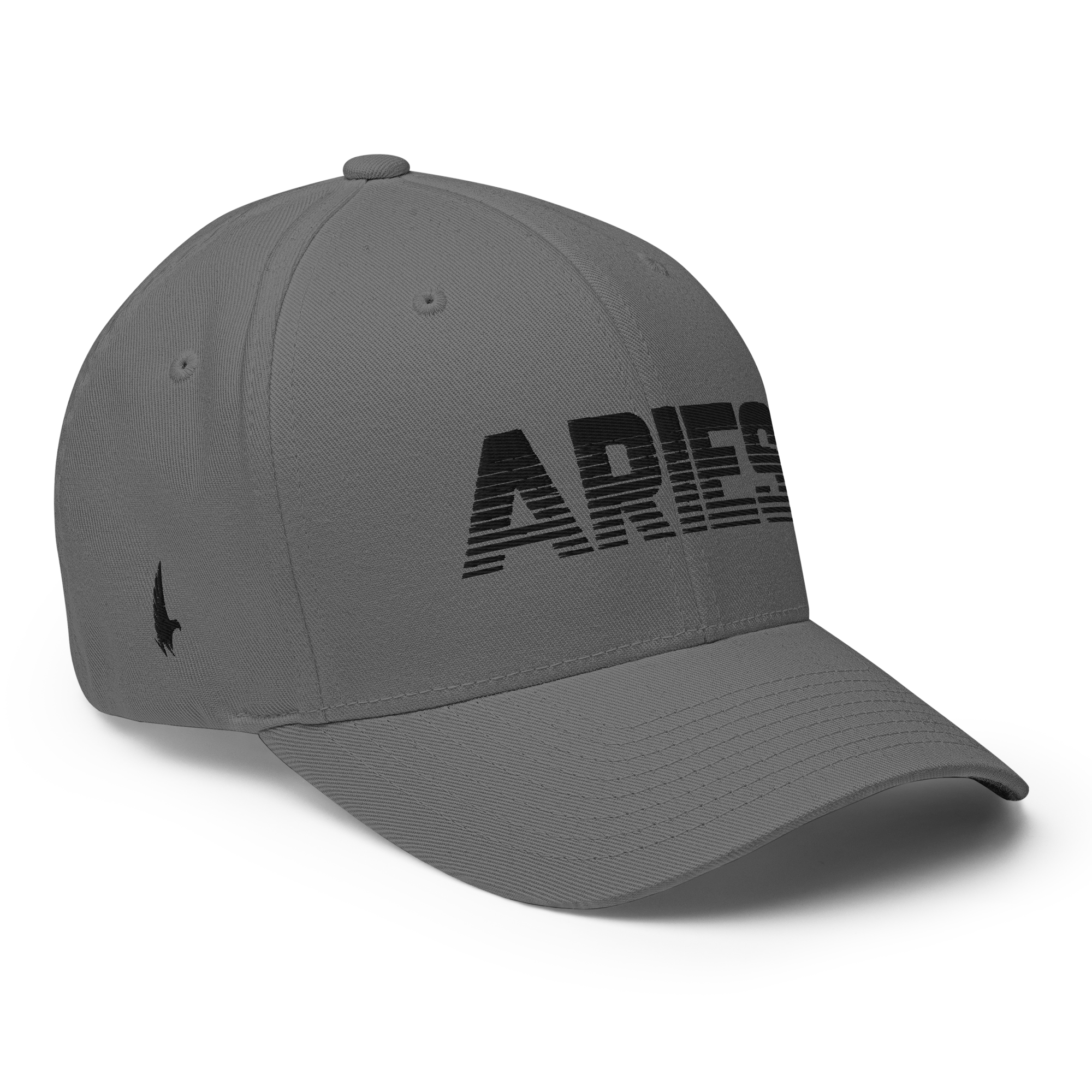 Aries Fitted Hat Grey/Black Fitted - Loyalty Vibes