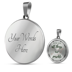 With God All Things Are Possible Necklace Luxury Necklace (Silver) Yes - Loyalty Vibes