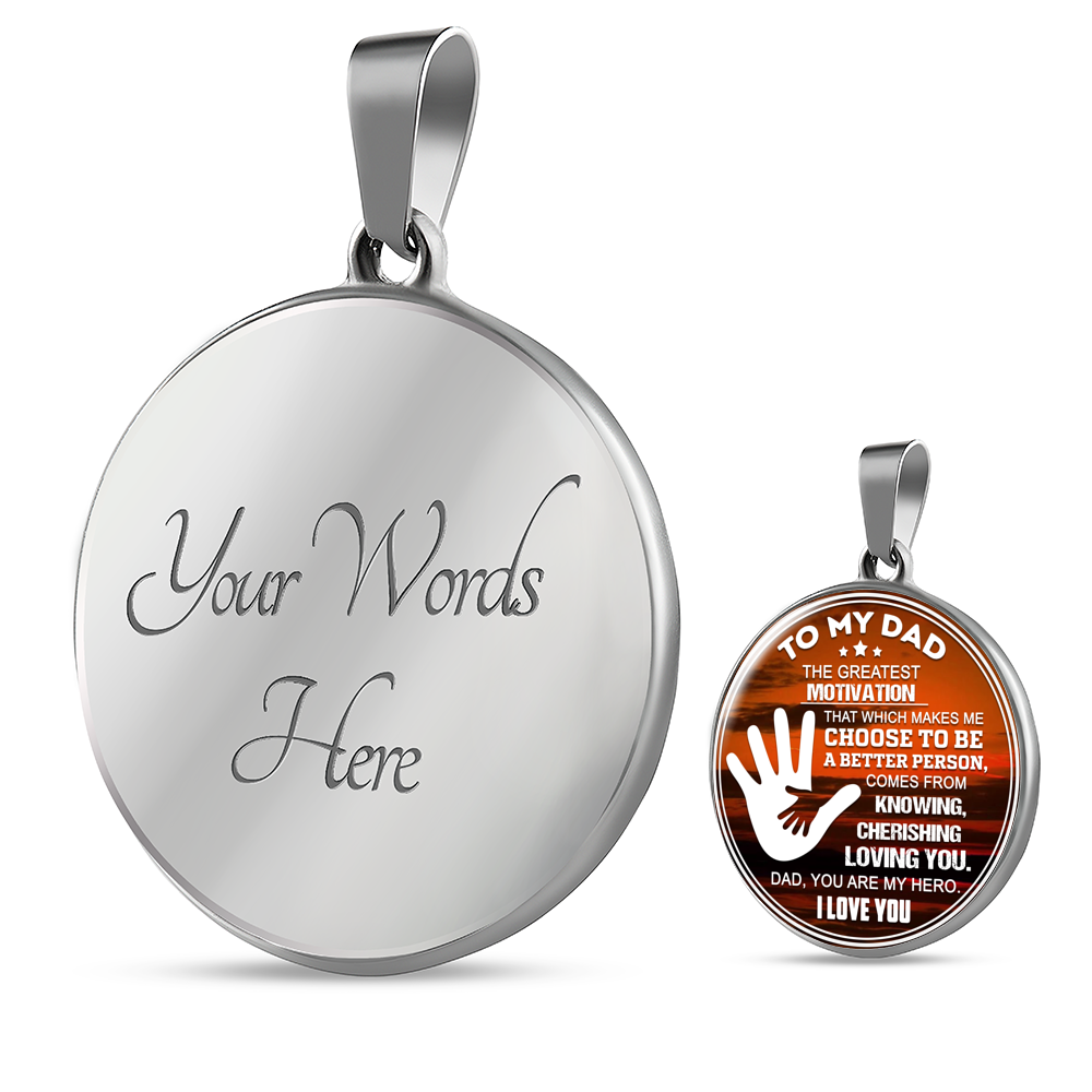 Loyalty Vibes Dad You Are My Hero Necklace