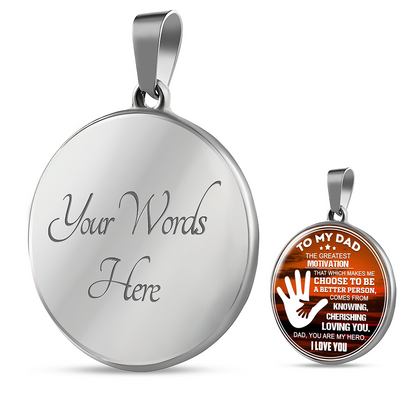 Loyalty Vibes Dad You Are My Hero Necklace