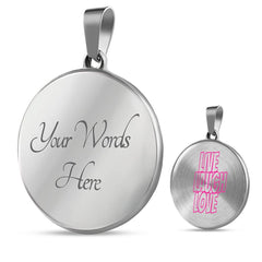 Live Laugh Love Keepsake Necklace Luxury Necklace (Silver) Yes - Loyalty Vibes
