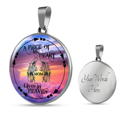 Mom In Heaven Memorial Necklace Luxury Necklace (Silver) - Loyalty Vibes