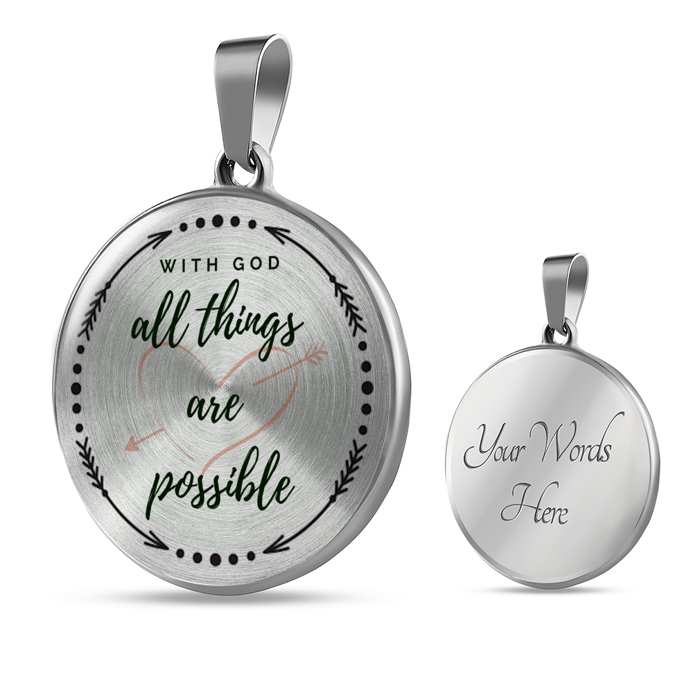 With God All Things Are Possible Necklace - Loyalty Vibes