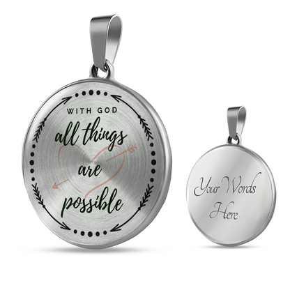 With God All Things Are Possible Necklace - Loyalty Vibes