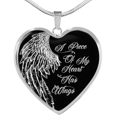 Memorial Wings In My Heart Necklace - Loyalty Vibes