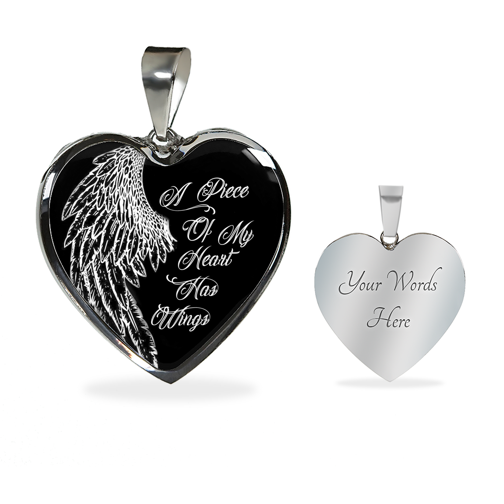 Memorial Wings In My Heart Necklace - Luxury Necklace (Silver) - Loyalty Vibes