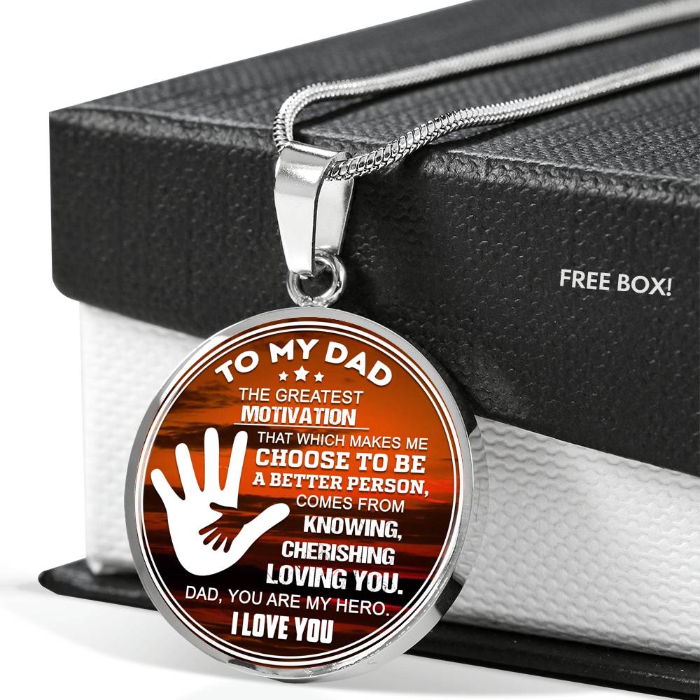 Loyalty Vibes Dad You Are My Hero Necklace