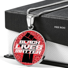 Take A Stand BLM Necklace Luxury Necklace (Silver) No - Loyalty Vibes