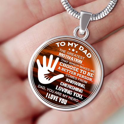 Loyalty Vibes Dad You Are My Hero Necklace
