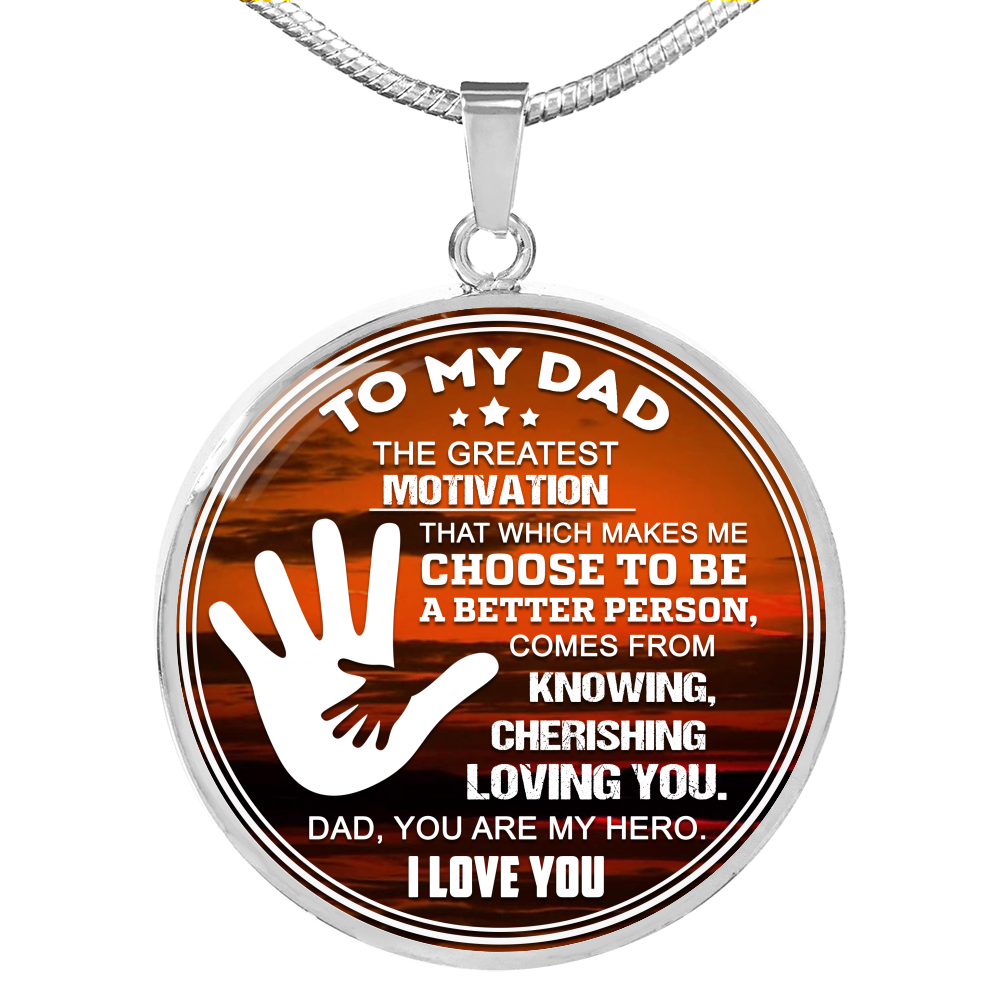 Loyalty Vibes Dad You Are My Hero Necklace