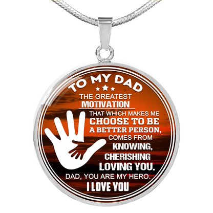 Loyalty Vibes Dad You Are My Hero Necklace