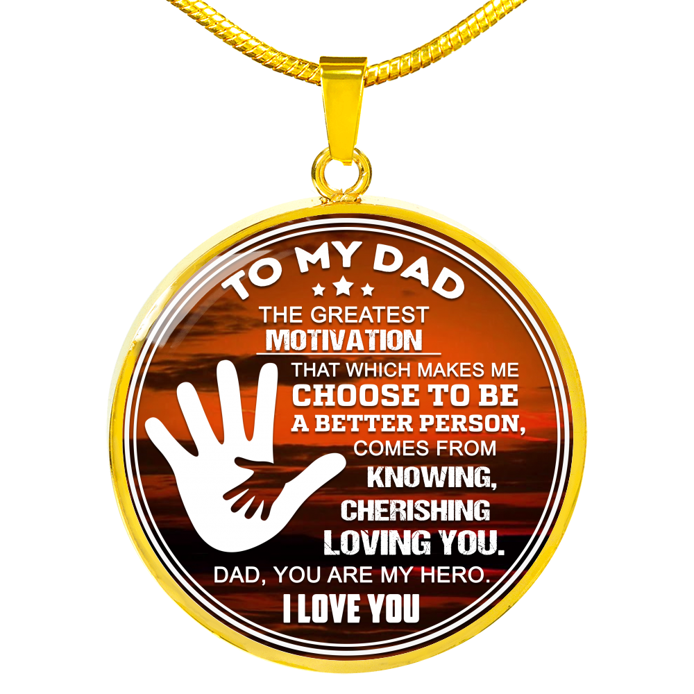 Loyalty Vibes Dad You Are My Hero Necklace