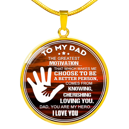 Loyalty Vibes Dad You Are My Hero Necklace